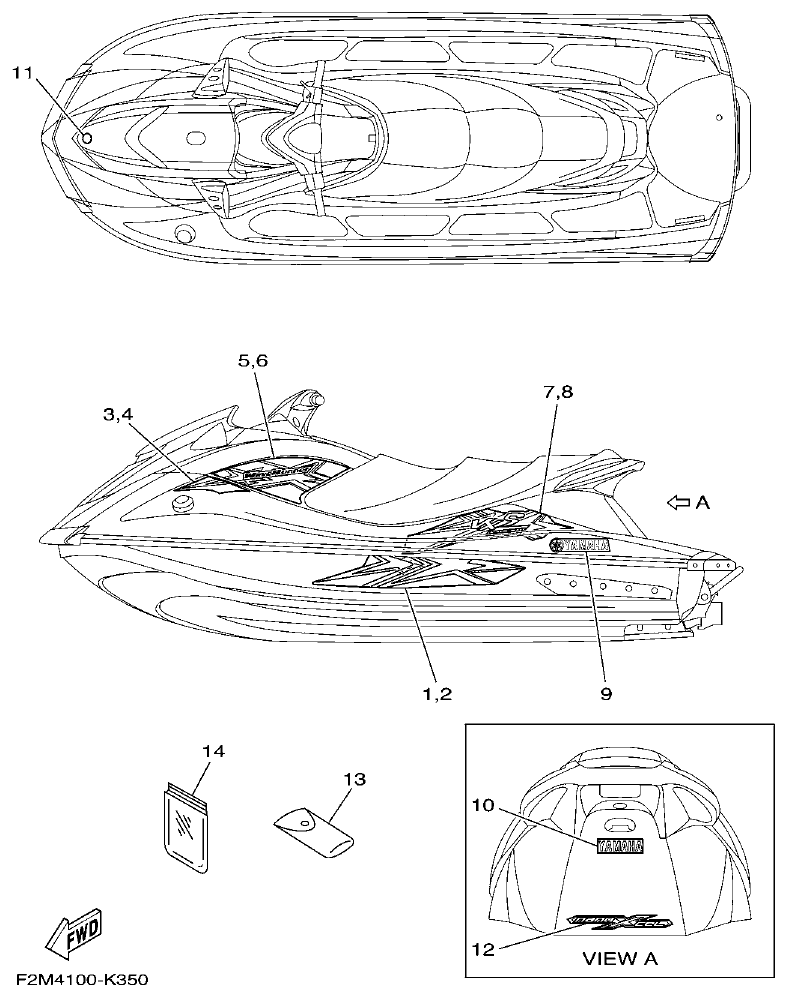 Yamaha VX18002011(2) GRAPHICS parts diagram